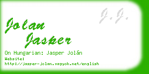 jolan jasper business card